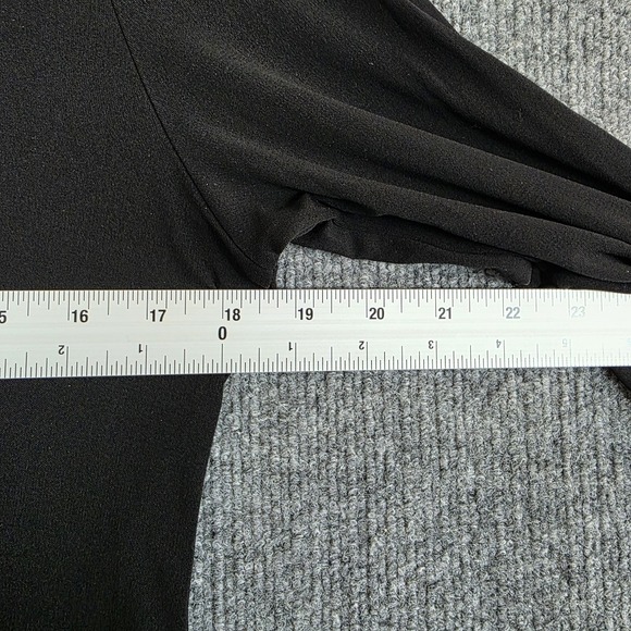 EILEEN FISHER 100% Silk Tunic Top Black Relaxed Lagenlook Luxury Minimalist Sz M - Picture 5 of 9